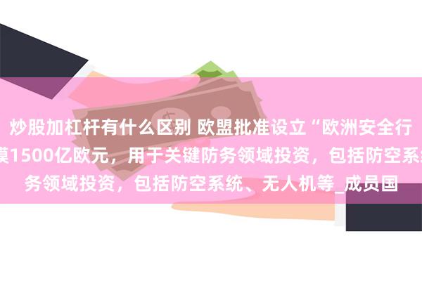 炒股加杠杆有什么区别 欧盟批准设立“欧洲安全行动”贷款项目，总规模1500亿欧元，用于关键防务领域投资，包括防空系统、无人机等_成员国