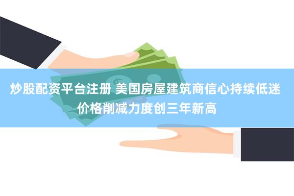 炒股配资平台注册 美国房屋建筑商信心持续低迷 价格削减力度创三年新高