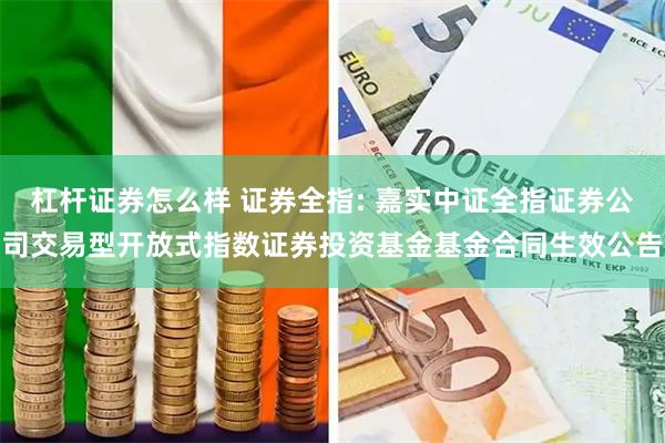 杠杆证券怎么样 证券全指: 嘉实中证全指证券公司交易型开放式指数证券投资基金基金合同生效公告
