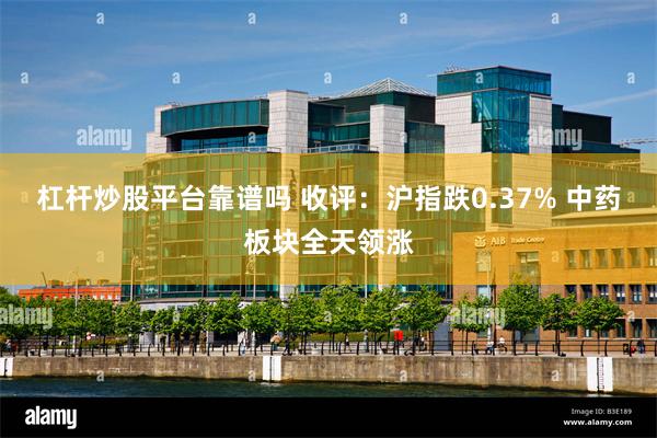杠杆炒股平台靠谱吗 收评：沪指跌0.37% 中药板块全天领涨