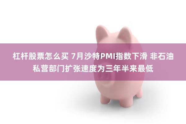 杠杆股票怎么买 7月沙特PMI指数下滑 非石油私营部门扩张速度为三年半来最低